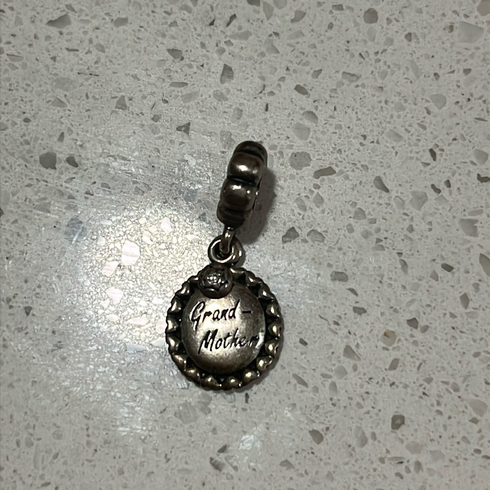 Pandora grandmother charm with dangling snowflake charm